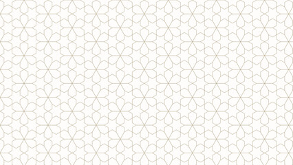 Islamic Geometric Pattern. Seamless Arabesque Tile. Luxury Ramadan Kareem Window Net Design. Elegant Minimalist Islamic Art.