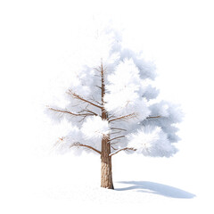 Snow Covered Pine Tree on a transparent background