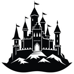Obraz premium castle vector illustration on white 