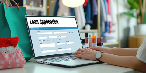 Online loan application form for brisk digital information collection on the internet network