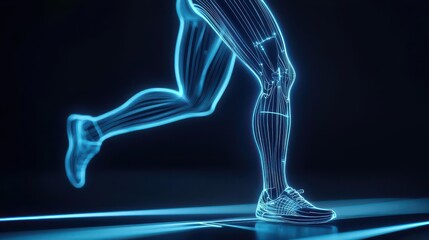 Obraz premium Abstract 3D rendering of a biometric fitness sensor, clean and futuristic health tracking concept