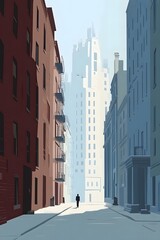 Modern urban landmarks under the blue sky