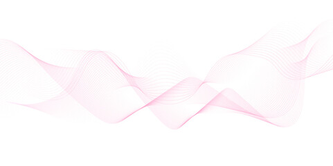 pink wave curve lines banner background design. Abstract soft wave lines dynamic flowing light pink  isolated background. Vector Illustration of the pink pattern of lines. pink stripes on white .