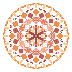 Pattern vector illustration Calm and elegant artwork with blooming flowers in bright, delicate hues. Seamless traditional design pattern for prints, fabrics, backgrounds, rugs, wallpapers, textiles.