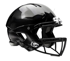 Fototapeta premium black carbon fiber helmet textured football helmet black helmet studio shot sports equipment carbon weave helmet isolated on white