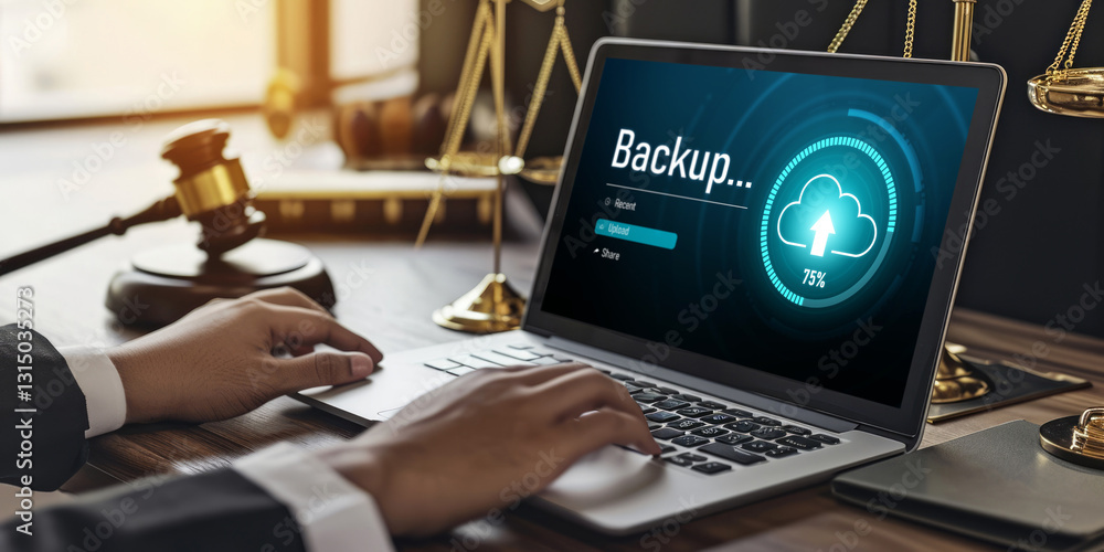 Poster backup storage data internet technology business concept. database storage cloud technology file dat