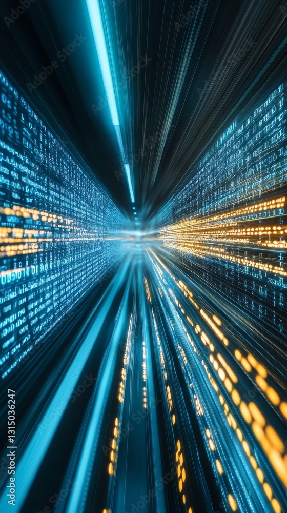 Poster experience the dynamic essence of data movement in this abstract visualization, illustrating speed a