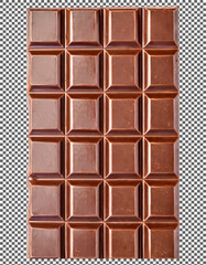 chocolate bar, Delicious Milk Chocolate Bar with Textured Squares on transparent background, png, psd
