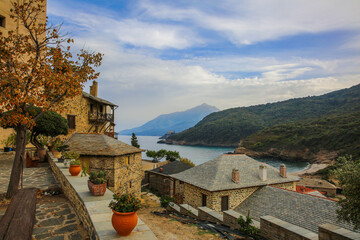 Pantocrator Monastery in Mount Athos, Greece