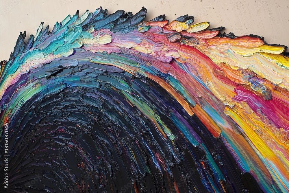 Poster vibrant abstract texture in bold colors with a dynamic swirl effect