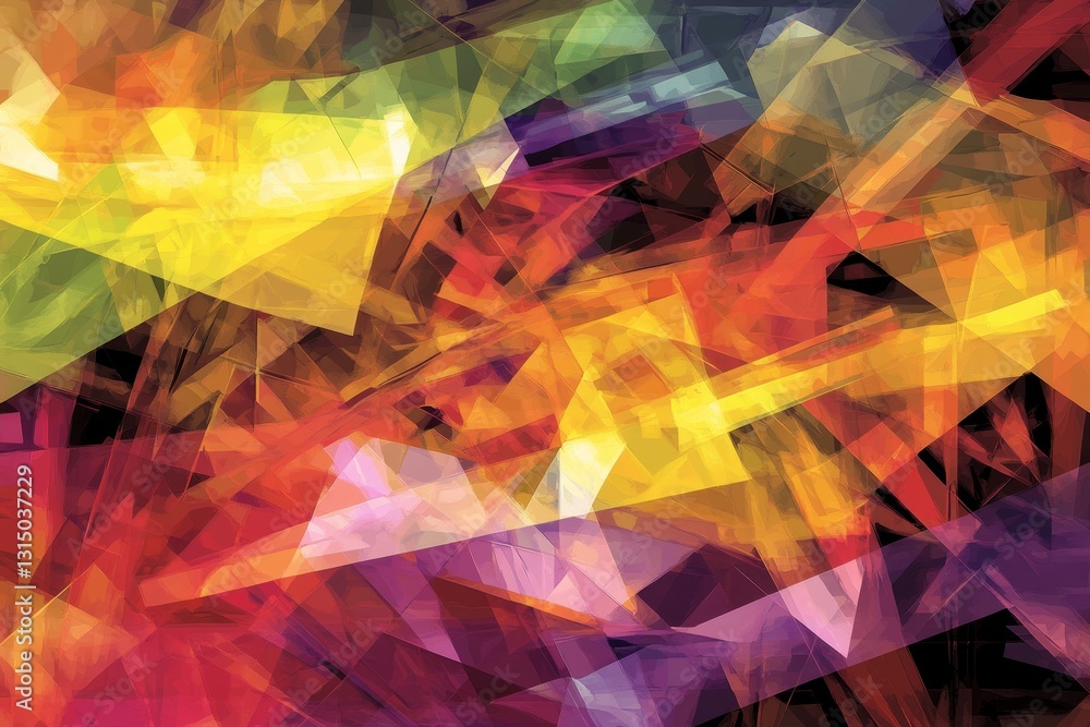 Poster vibrant colorful abstract background with dynamic geometric shapes