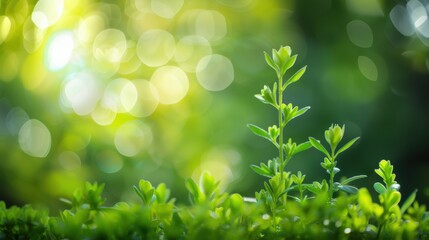 Beautiful green grass lawn in Spring