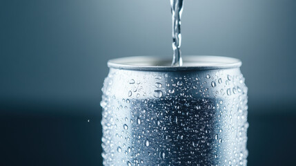 Can factory, Close-up image of a drop test assessing durability of a product with high fidelity detail.