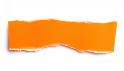 Orange ripped piece of paper with copy space placed over a white background, creating a simple yet effective design