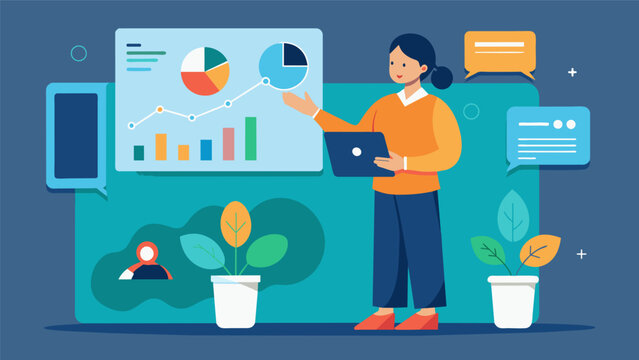 The presenter uses a combination of live mapping and realtime data visualizations to create an everchanging presentation making the information relevant and relatable to the. Vector illustration