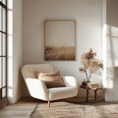 The Sunny Afternoon Glow in a Peaceful Interior Setting