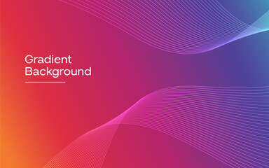 Gradient Abstract backgrounds by wave lines background Curve modern pattern