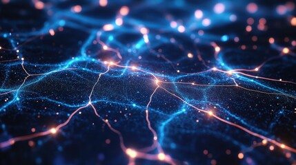 Abstract Data Visualization of AI Learning.