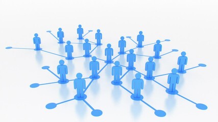 Population Increase Zoom Out Illustration. Social Network Growing 3d Animation. Number of People Growing. Hierarchy, Connections and Communications. Lines and Dots, Men Links Business Concept 4k. - Powered by Adobe