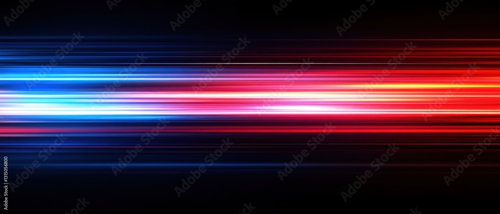 Aufkleber dynamic streaks of vibrant light creating a sense of speed and energy against a dark background abst