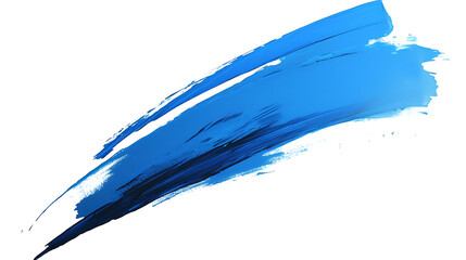 Hand-Painted Blue Brush Stroke in white & transparent