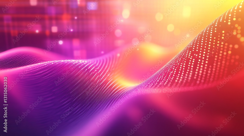 Poster vibrant abstract background featuring colorful textured waves and patterns. the design evokes a sens