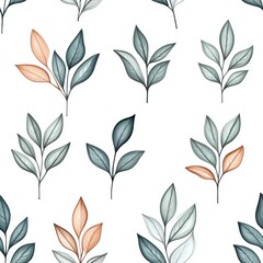 Repetitive seamless pattern of leaf foliage for fabric design.