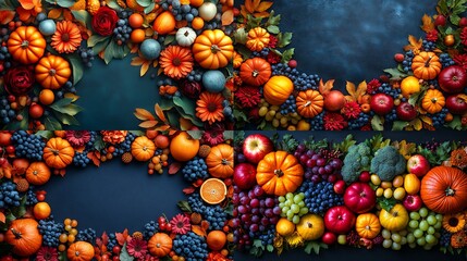mix cut fruit on the table like colour  full background 