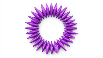 Obraz premium Purple Geometric Circle Design on White Background