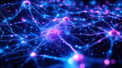 AI Neural Grid Pulsating with Digital Intelligence