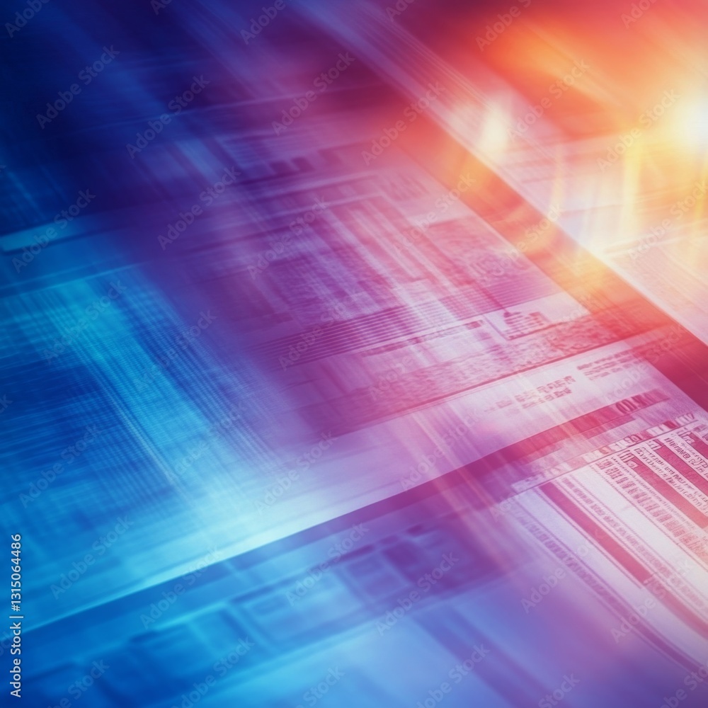 Poster this vibrant abstract background features smooth waves of color and light, ideal for news and media 