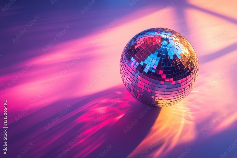 Poster a crystal ball reflecting colorful light patterns creating a vibrant and ethereal atmosphere around 