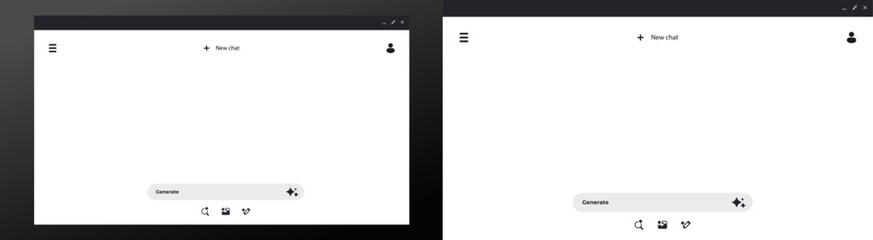 Two ai chat windows show different designs and layouts, emphasizing unique interface elements.