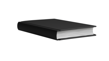 black book isolated on white background , transparent png 