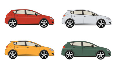 Car vector illustration set design