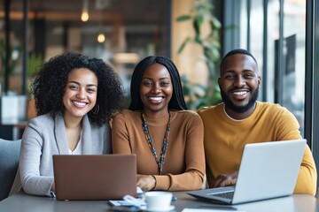 A diverse team is working together collaboratively in a cuttingedge modern workspace, focused on achieving their goals while brainstorming innovative ideas, encouraging creativity and communication