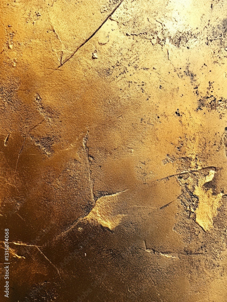 Poster abstract gold texture with cracks and dark spots creating a rich and luxurious backdrop for design p