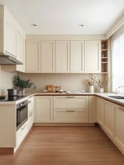 Modern kitchen features new appliances in an inviting design