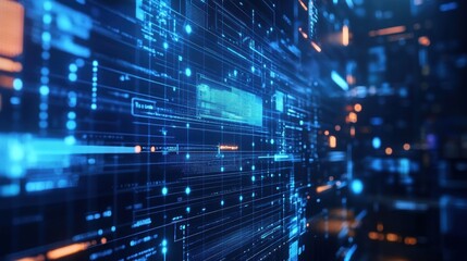 Obraz premium Artificial Intelligence Visualizing Futuristic Business
