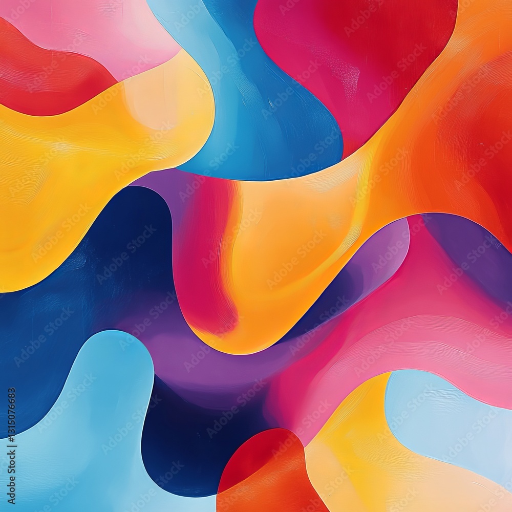 Poster discover a vibrant abstract background filled with colorful fluid shapes. this artwork features dyna