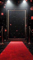 Empty Frame Red Carpet Award Ceremony Setting