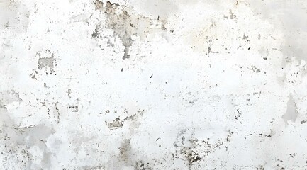 Obraz premium A raw and textured white grunge overlay filled with cracks, uneven stains, and worn-out scratches. The rough and imperfect surface is complemented by subtle dust and ink splatters, creating