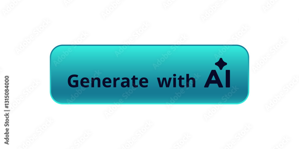 Poster blue button labeled generate with ai features a star symbol, indicating artificial intelligence use.