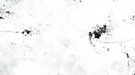 A gritty and noisy white grunge overlay with a chaotic mix of cracks, smudges, and scattered stains. Rough, uneven textures blend with subtle dust particles and faded ink splatters, giving the