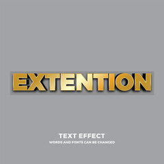 EXTENTION 3d Text Effect Editable Vector File 
