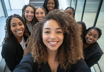 Energetic and Happy Young People Posing for a Selfie