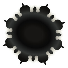 dangerous icon with gradient and geometrical abstract forms