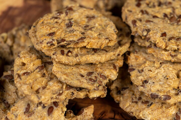 natural data cookies with the addition of flax seeds