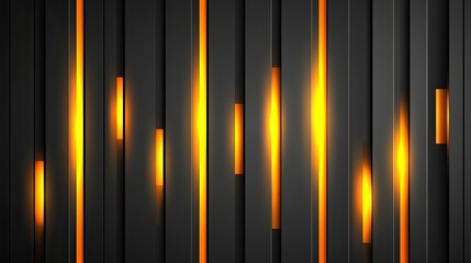 Illuminated vertical lines an abstract digital art perspective in darkness