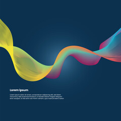 Abstract Wave Gradient Colorful For Web Dynamic Lines Background